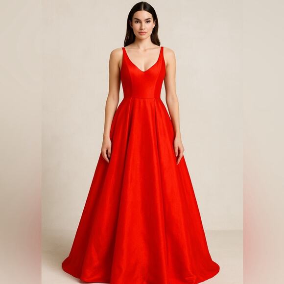 Sherri Hill Red Prom Dress - Picture 1 of 3